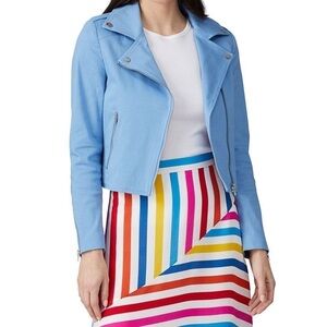 COLOR ME COURTNEY Dennis Biker Jacket Blue